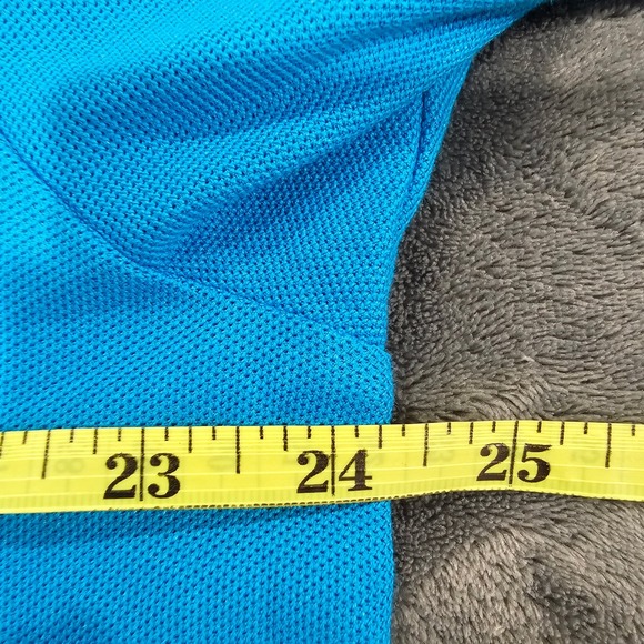 Tommy Bahama Islandzone Mens Large teal Supima Cotton Polo Shirt Big Fish Logo - Picture 4 of 6